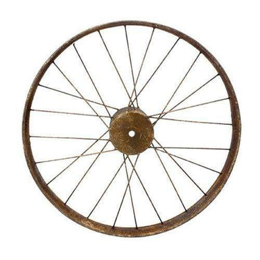 Medium Antiqued Bike Wheel - The Fox Decor